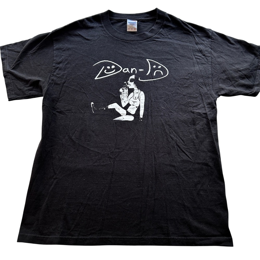 Dan-D Goth Girl Graphic T-Shirt Black Large Mens Short Sleeve Y2K Punk Emo Grung